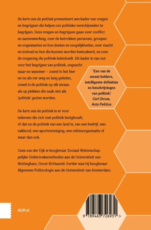 Achterkant van De kern van de politiek