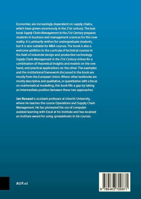 Achterkant van Supply Chain Management in the 21st Century