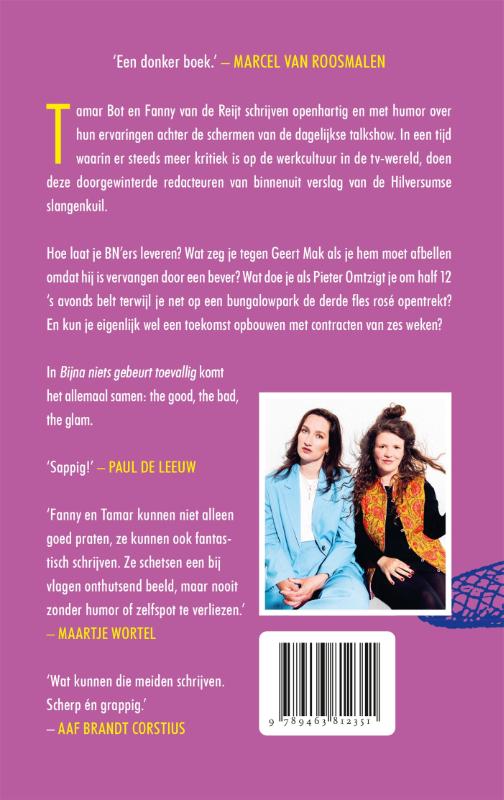 Achterkant van Bijna niets gebeurt toevallig