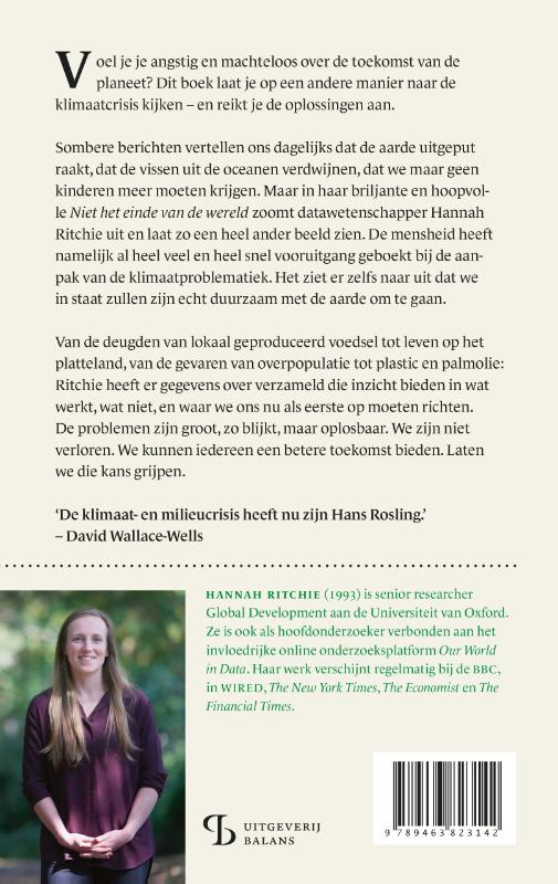 Achterkant van Niet het einde van de wereld
