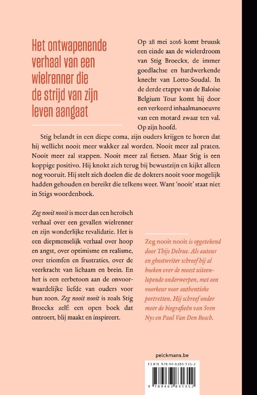 Achterkant van Zeg nooit nooit