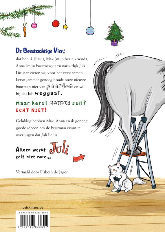 Achterkant van Kerst met Juli