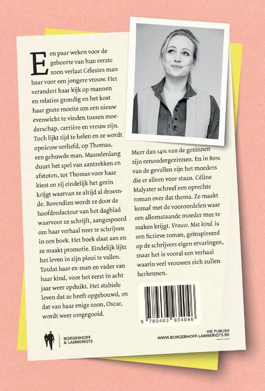 Achterkant van Vrouw. Met kind.