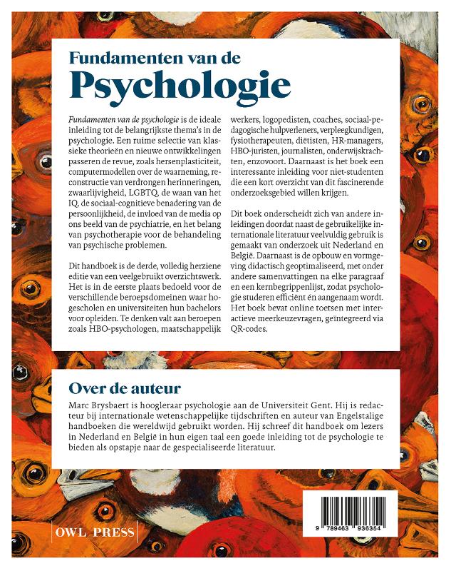 Achterkant van Fundamenten van de psychologie