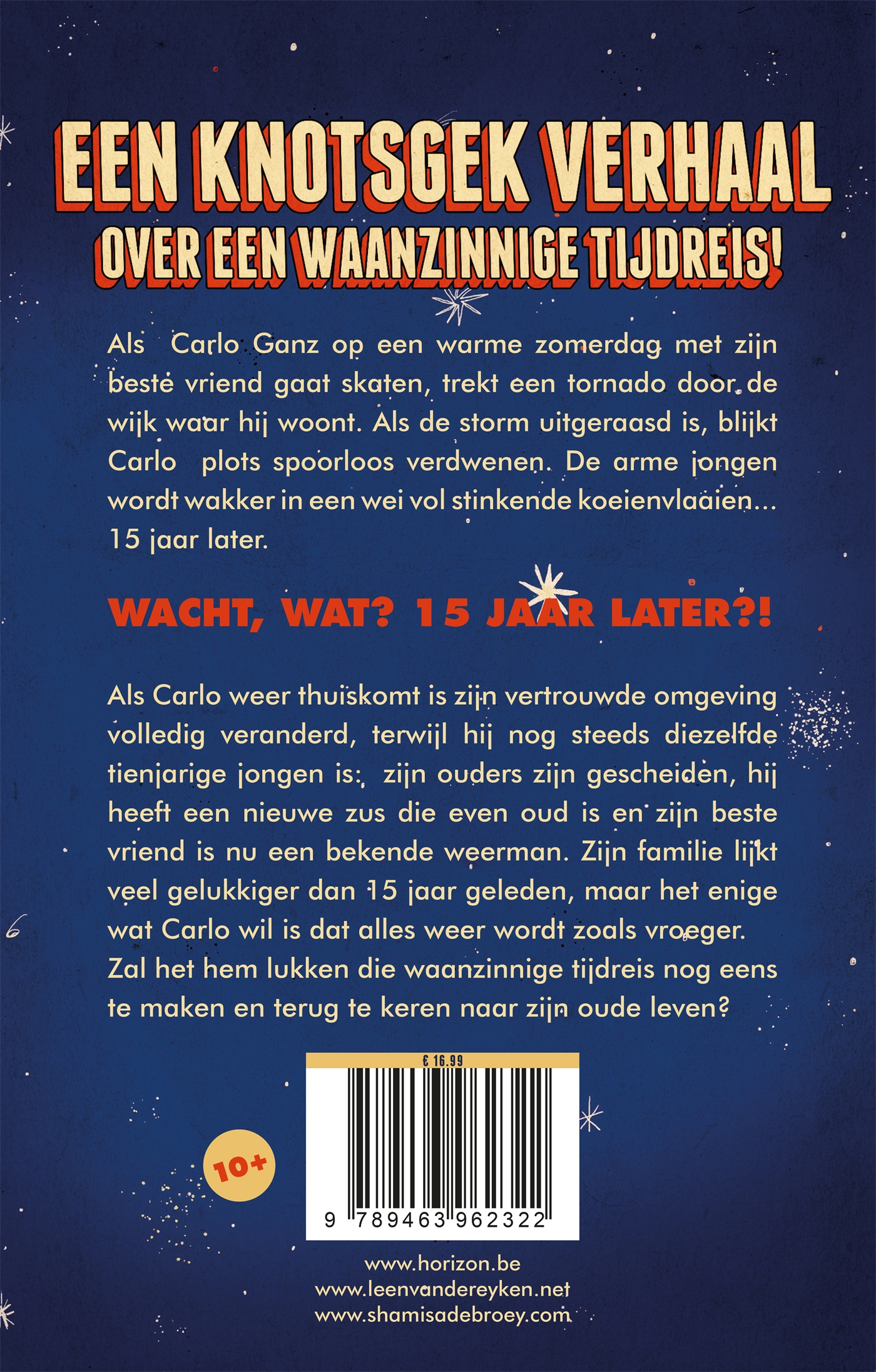 Achterkant van De toevallige tijdreis van Carlo Ganz