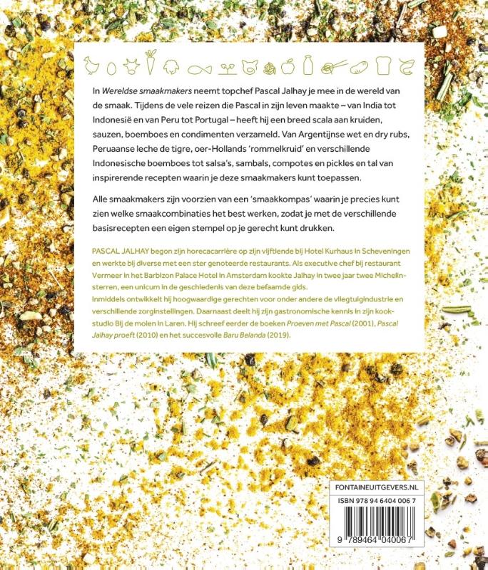 Achterkant van Wereldse smaakmakers