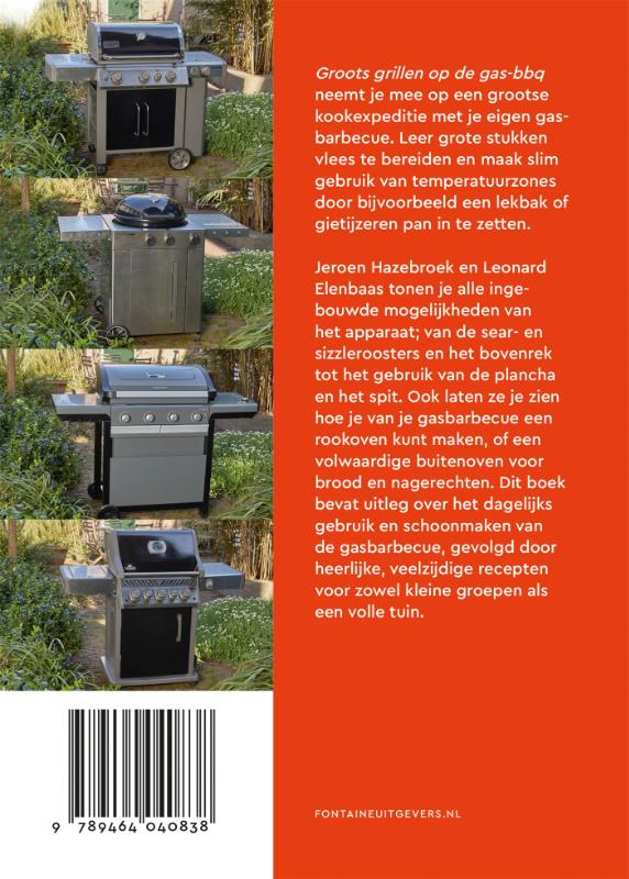 Achterkant van Beter BBQ Groots grillen op de gas-bbq