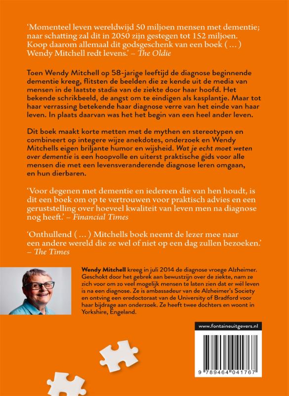 Achterkant van Wat je echt moet weten over dementie