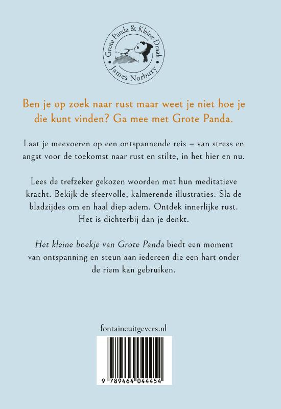 Achterkant van Het kleine boekje van Grote Panda - Rust