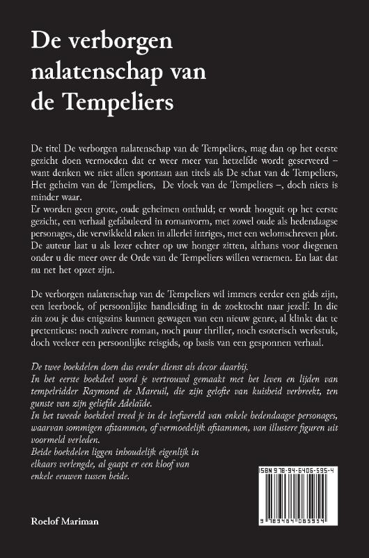 Achterkant van De verborgen nalatenschap van de Tempeliers