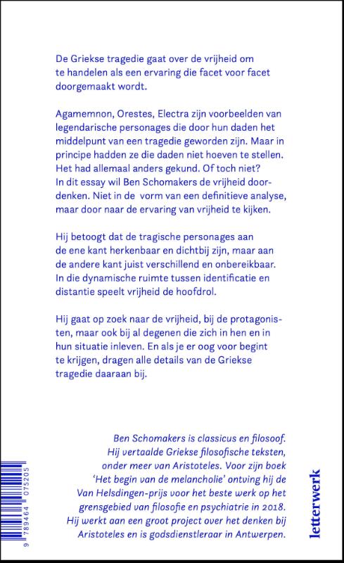 Achterkant van De tranen van Electra