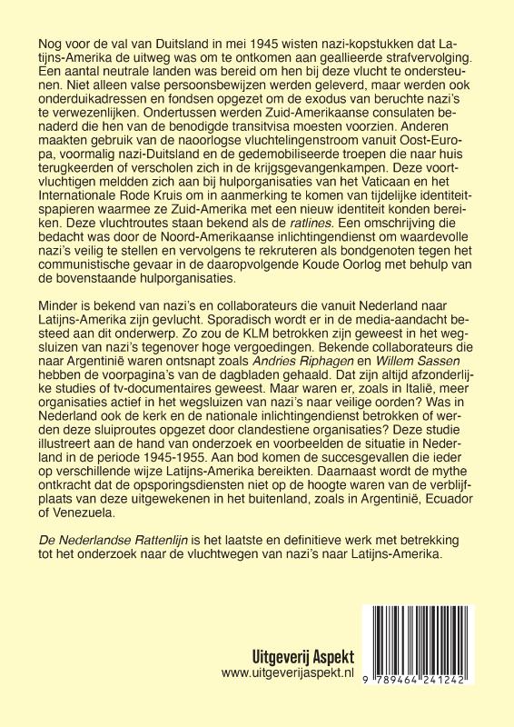 Achterkant van De Nederlandse Rattenlijn