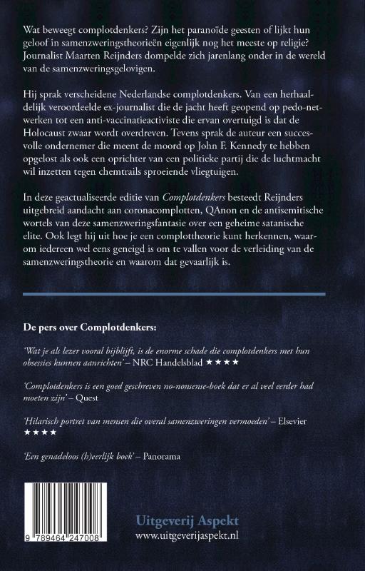 Achterkant van Complotdenkers