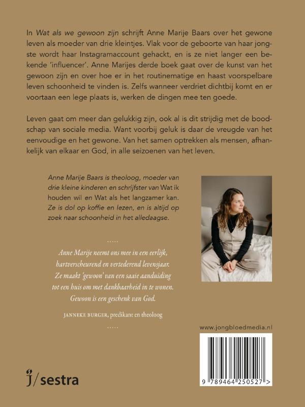 Achterkant van Wat als we gewoon zijn