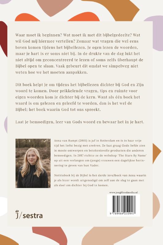 Achterkant van Notitieboek bij de Bijbel