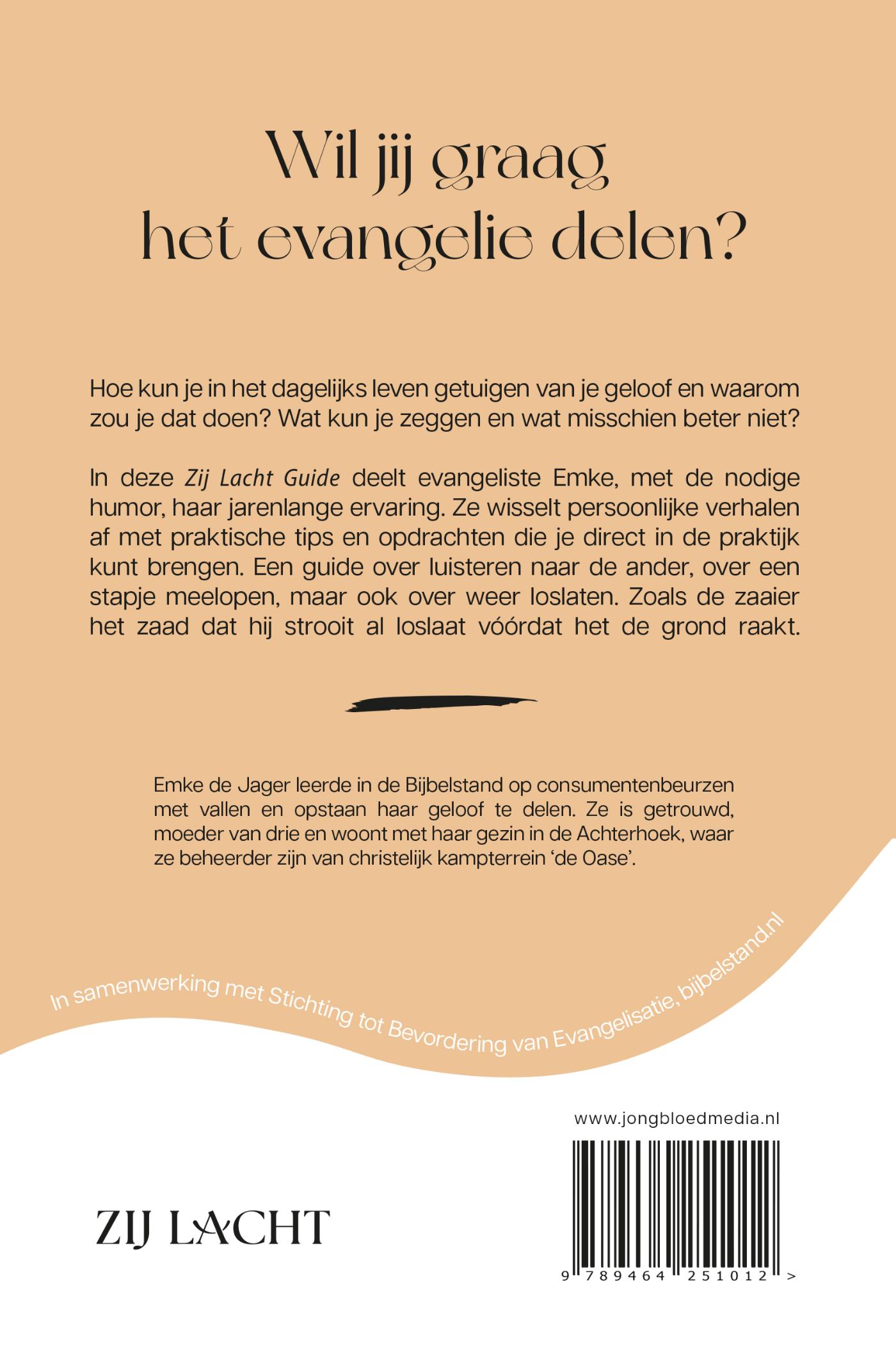 Achterkant van Zij lacht guide getuigen
