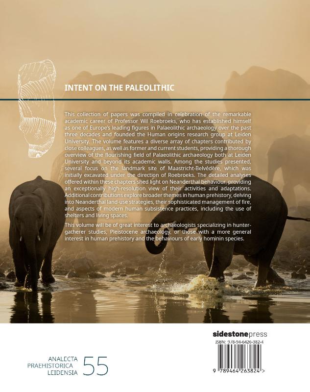 Achterkant van Intent on the Paleolithic