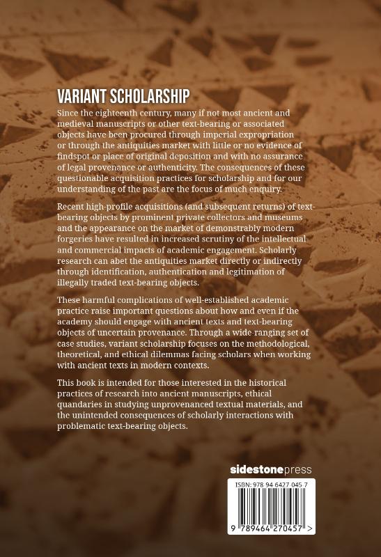 Achterkant van Variant scholarship