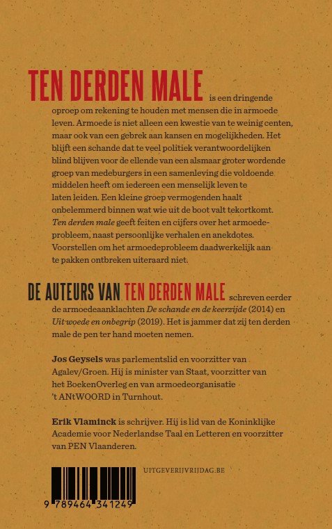 Achterkant van Ten derden male