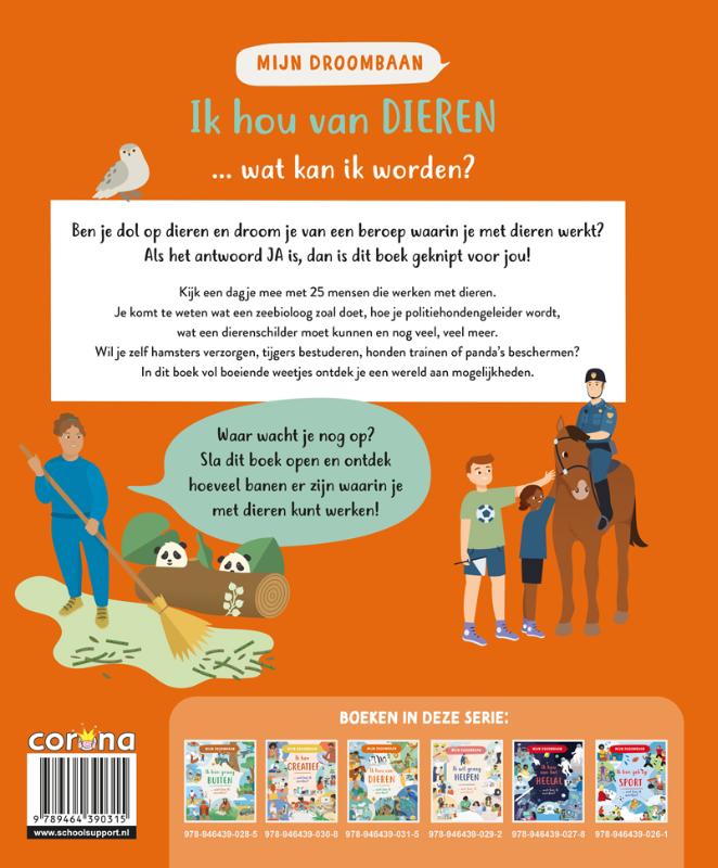 Achterkant van Ik hou van dieren