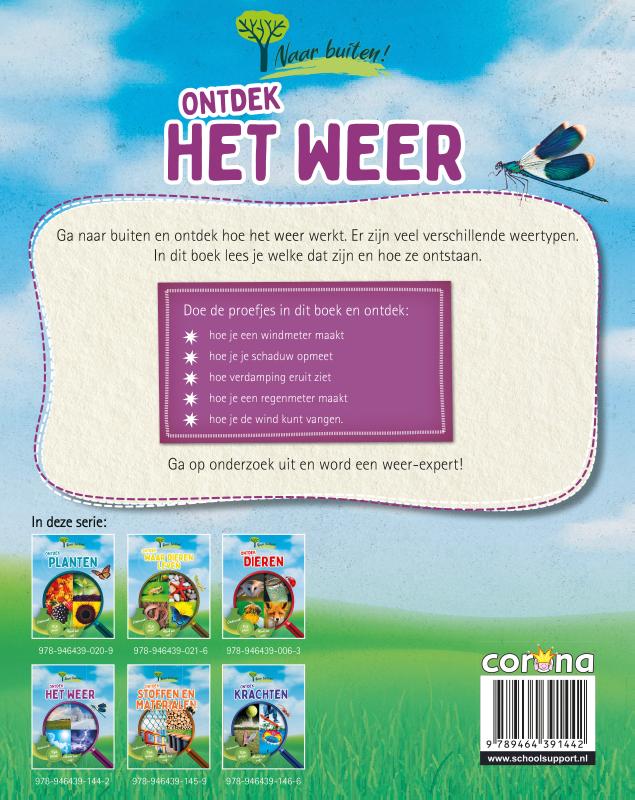 Achterkant van Ontdek het weer