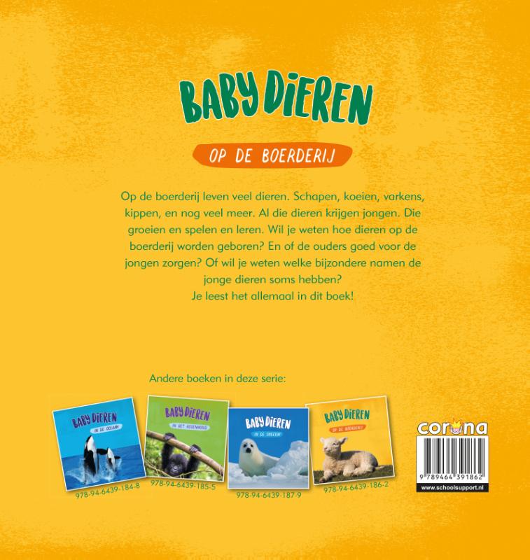 Achterkant van Babydieren op de boerderij