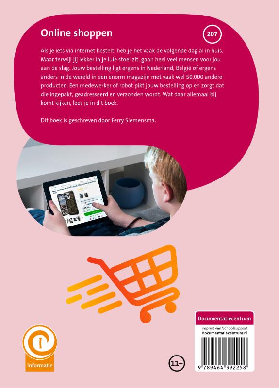 Achterkant van Online shoppen
