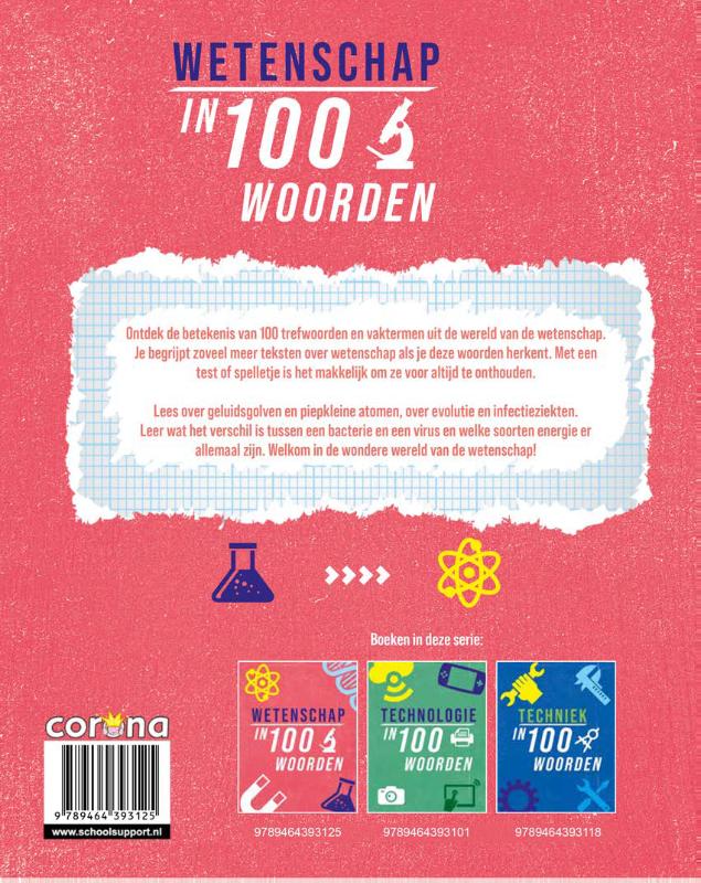 Achterkant van Wetenschap in 100 woorden