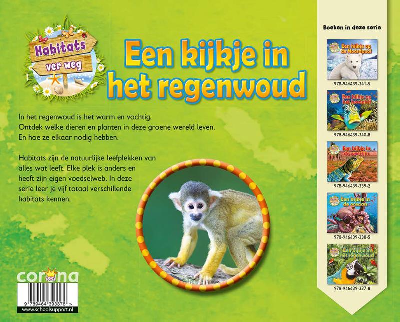 Achterkant van Een kijkje in het regenwoud