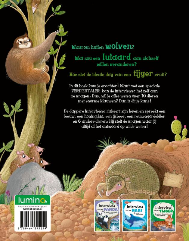 Achterkant van Interview met een tijger & andere dieren met klauwen