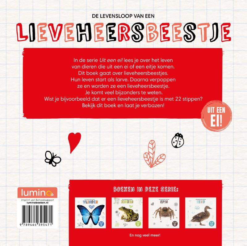 Achterkant van De levensloop van een lieveheersbeestje
