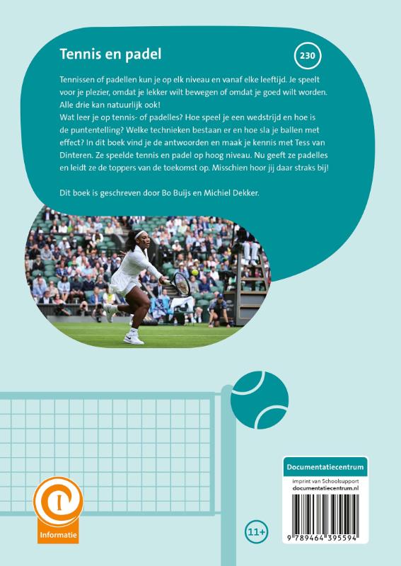 Achterkant van Tennis en padel