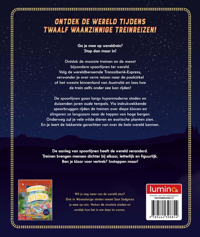 Achterkant van Waanzinnige Treinreizen