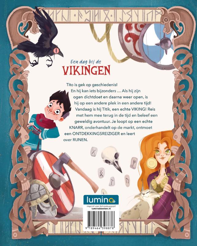 Achterkant van Een dag bij de Vikingen