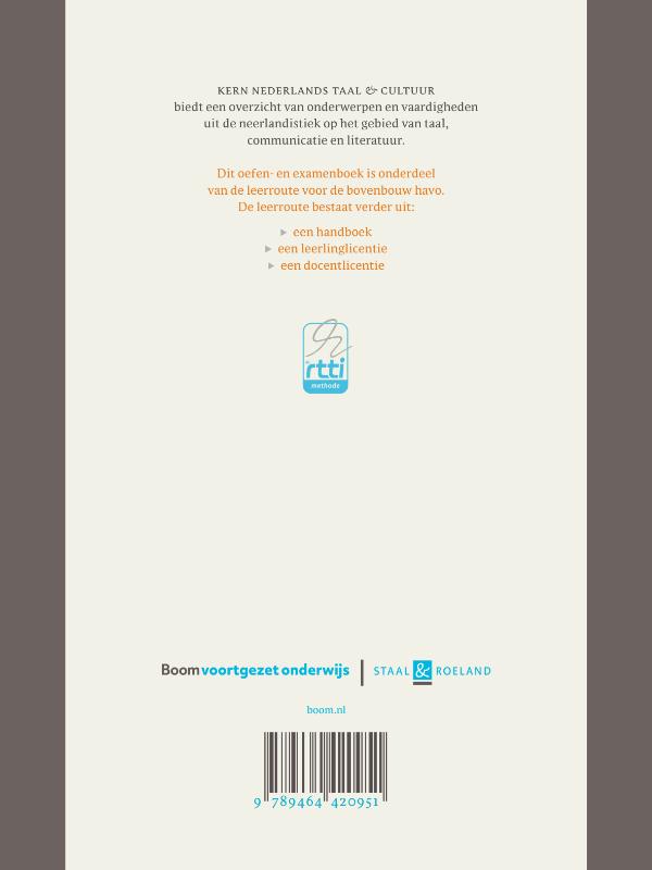 Achterkant van oefenboek- en examenboek