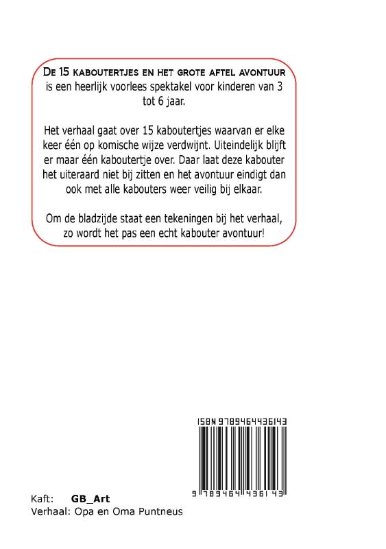 Achterkant van De 15 kaboutertjes