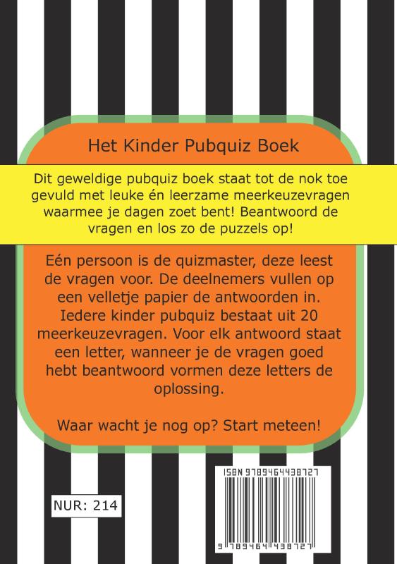Achterkant van Het Kinder Pubquiz Boek