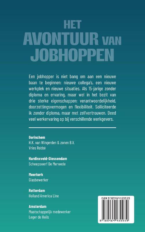 Achterkant van Het avontuur van Jobhoppen