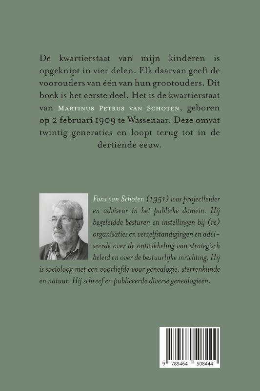Achterkant van De voorouders van Martinus Petrus van Schoten