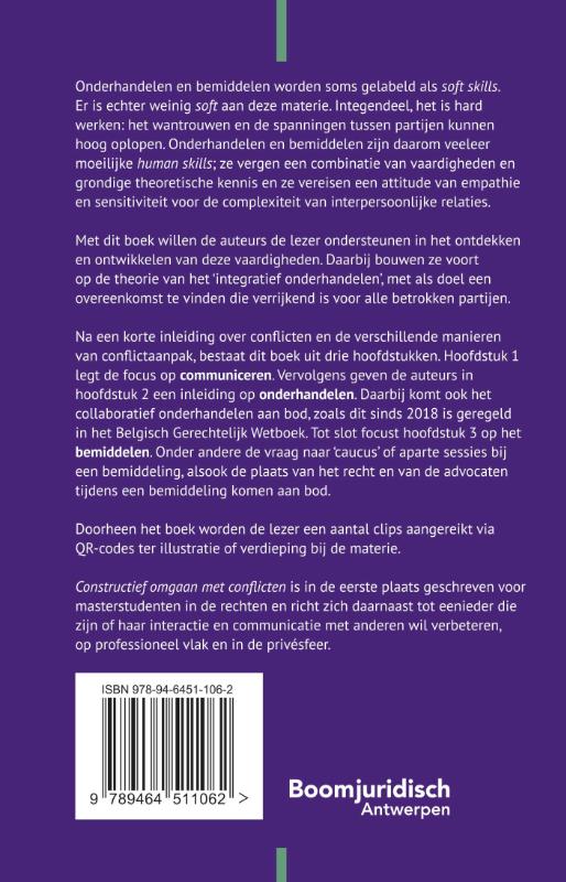 Achterkant van Constructief omgaan met conflicten en geschillen