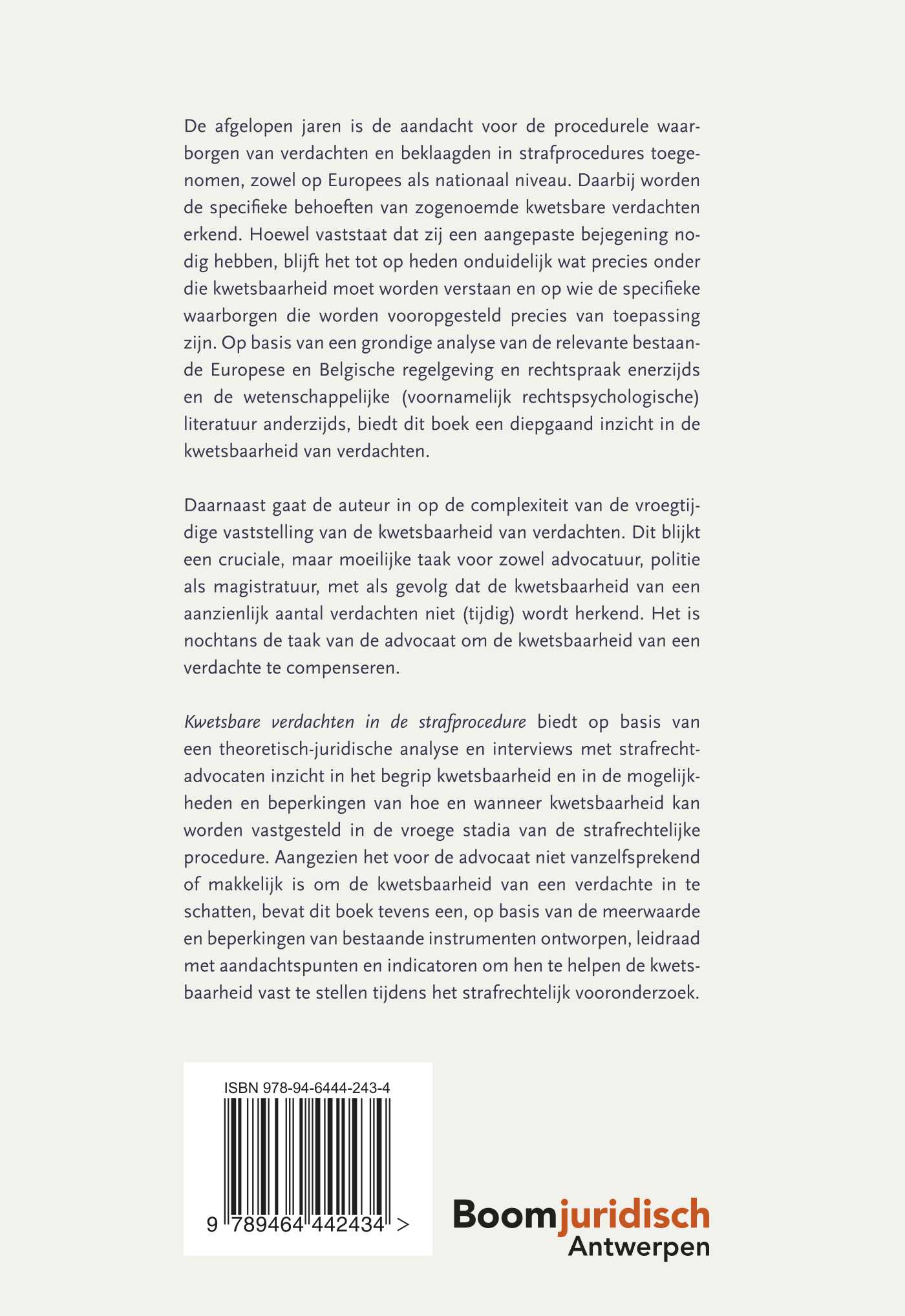 Achterkant van Kwetsbare verdachten in de strafprocedure