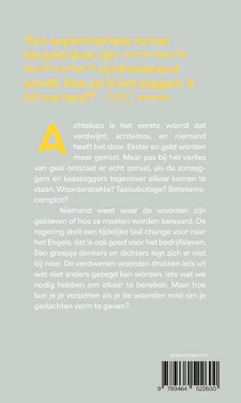 Achterkant van Een woord voor