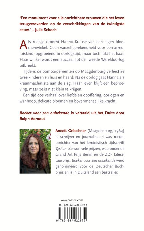 Achterkant van Boeket voor een onbekende