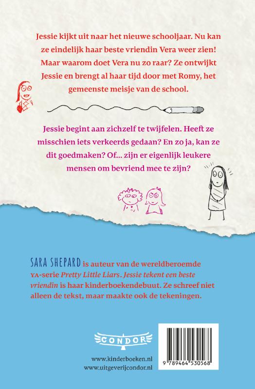 Achterkant van Jessie tekent een beste vriendin
