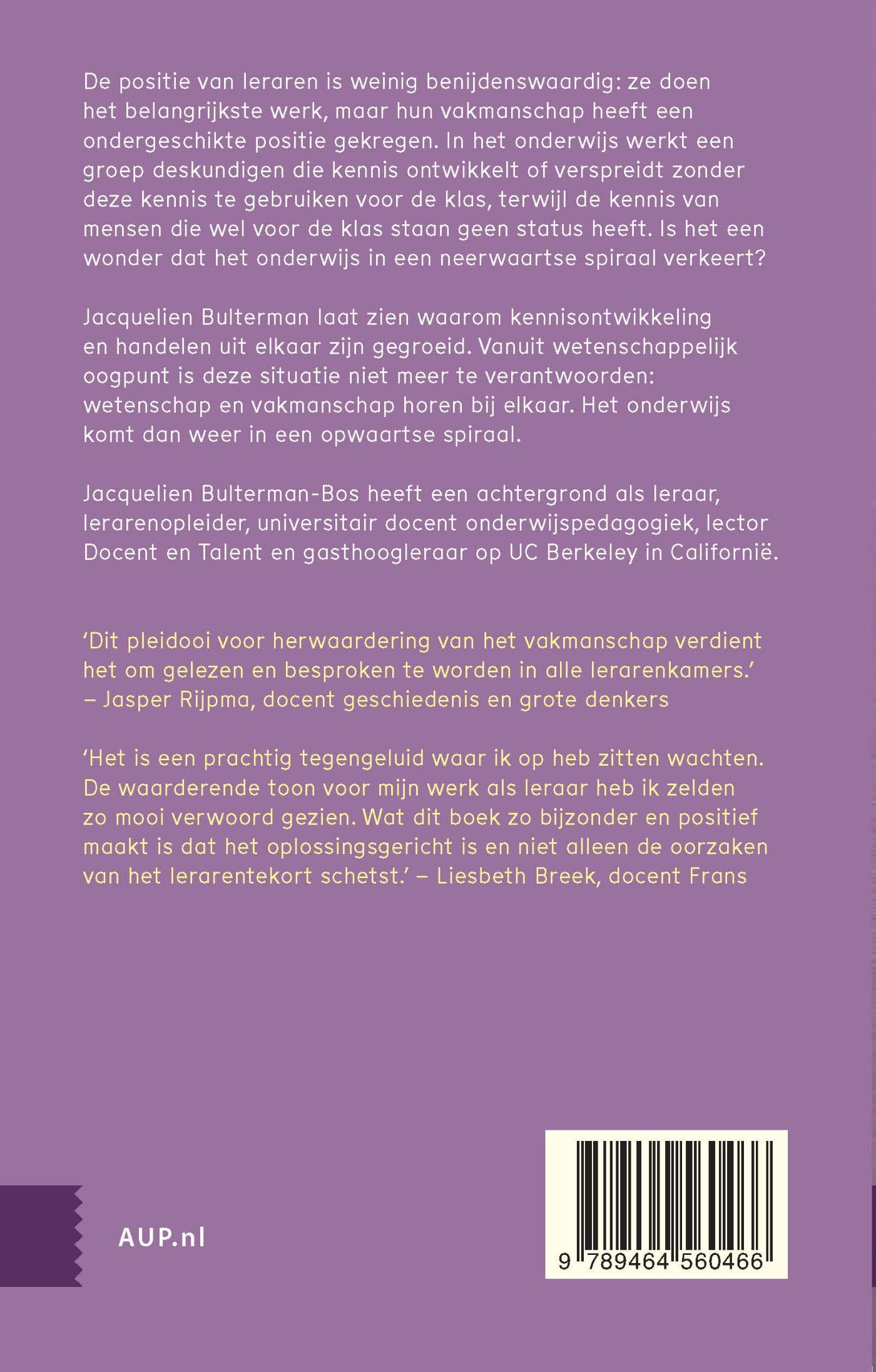 Achterkant van Het lerarentekort