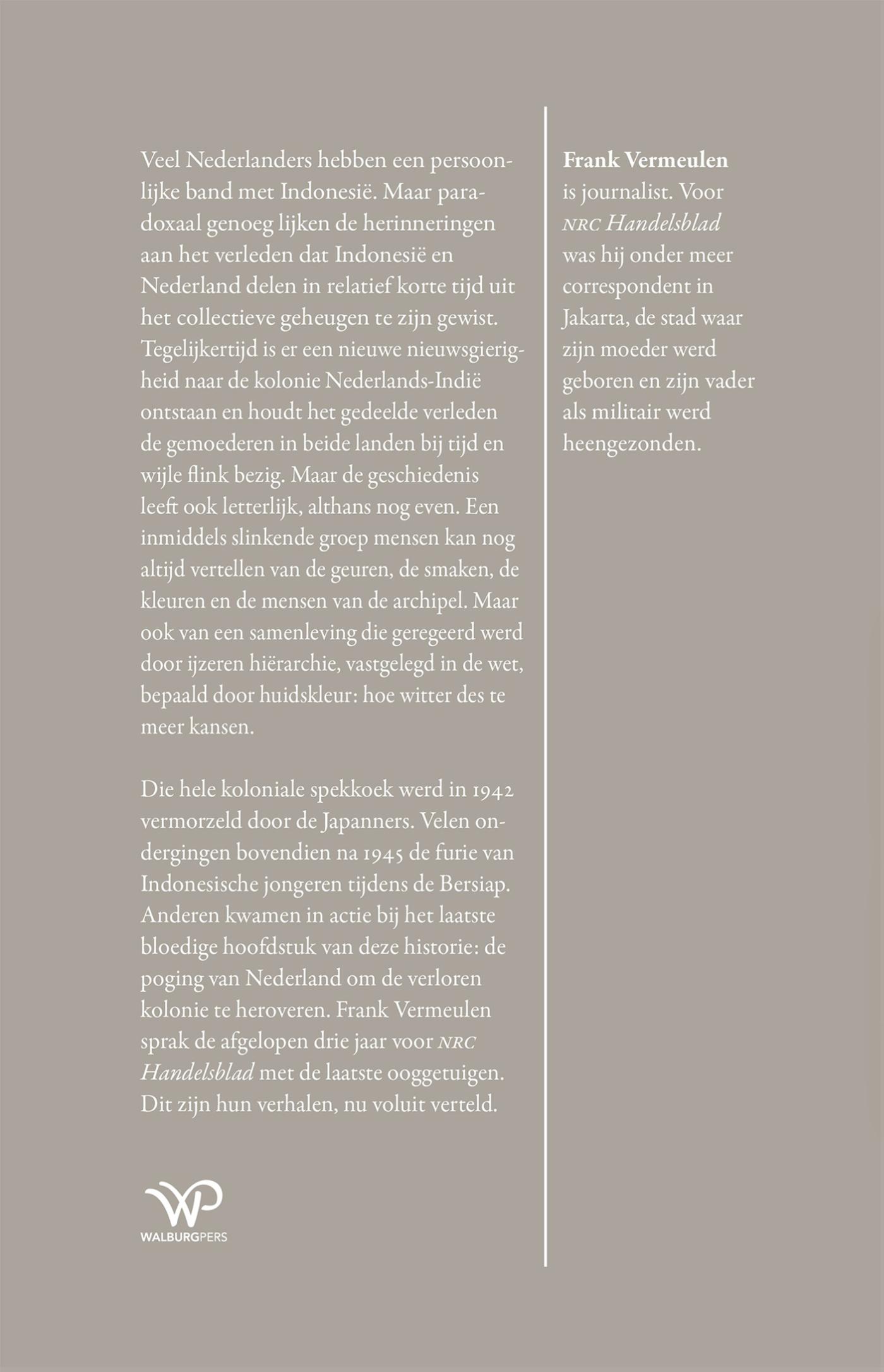 Achterkant van Over Indië