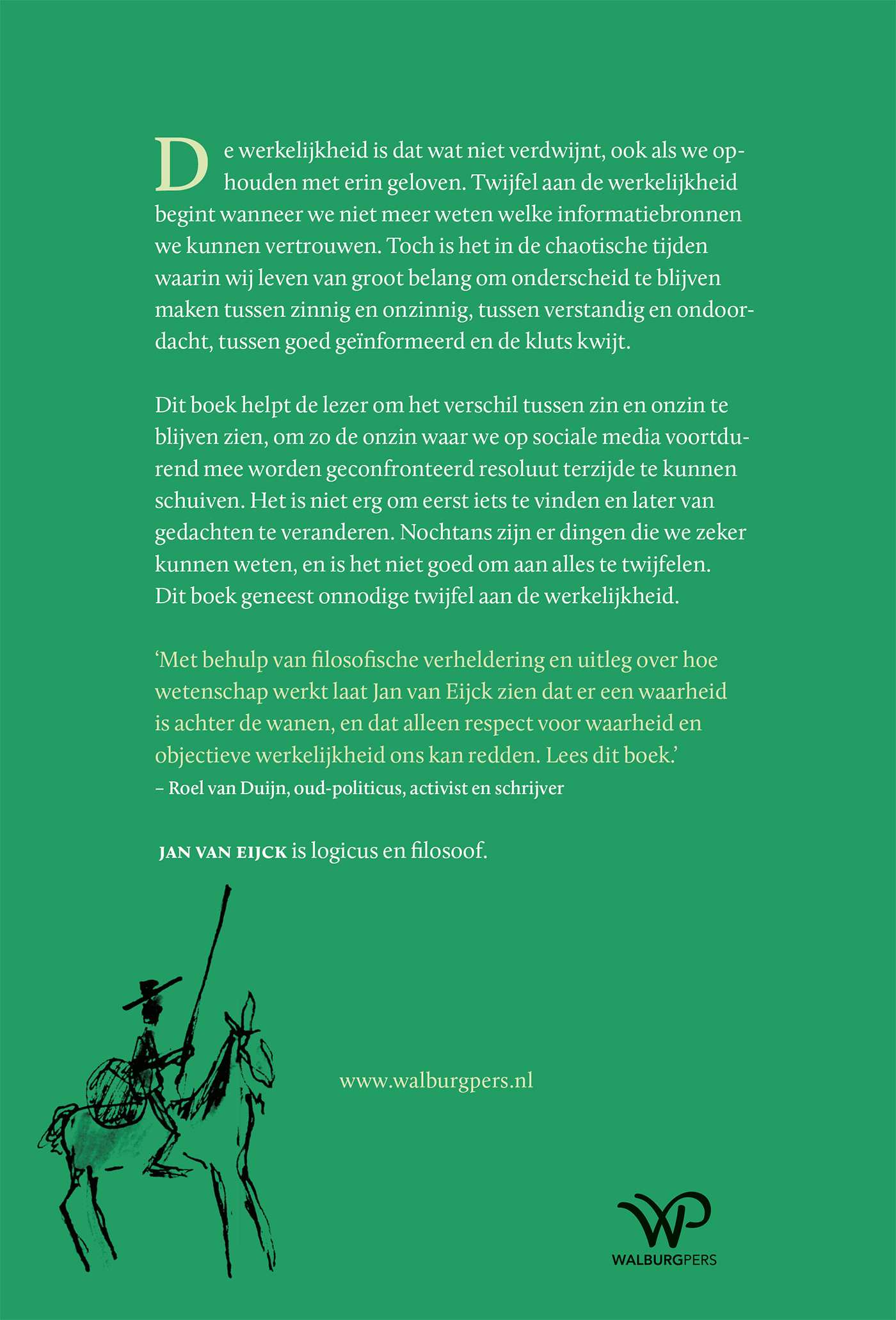 Achterkant van Twijfelen aan de werkelijkheid