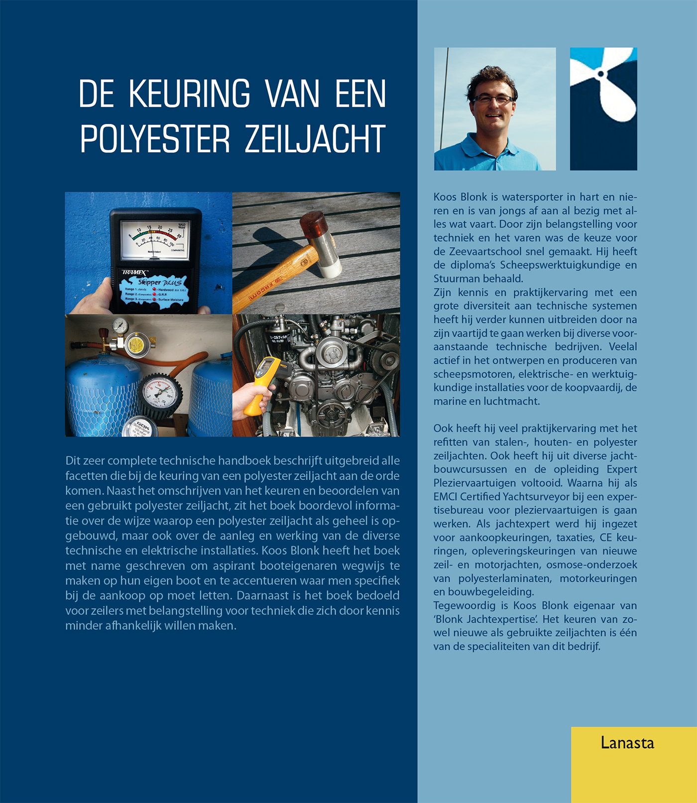 Achterkant van De keuring van polyester zeiljacht