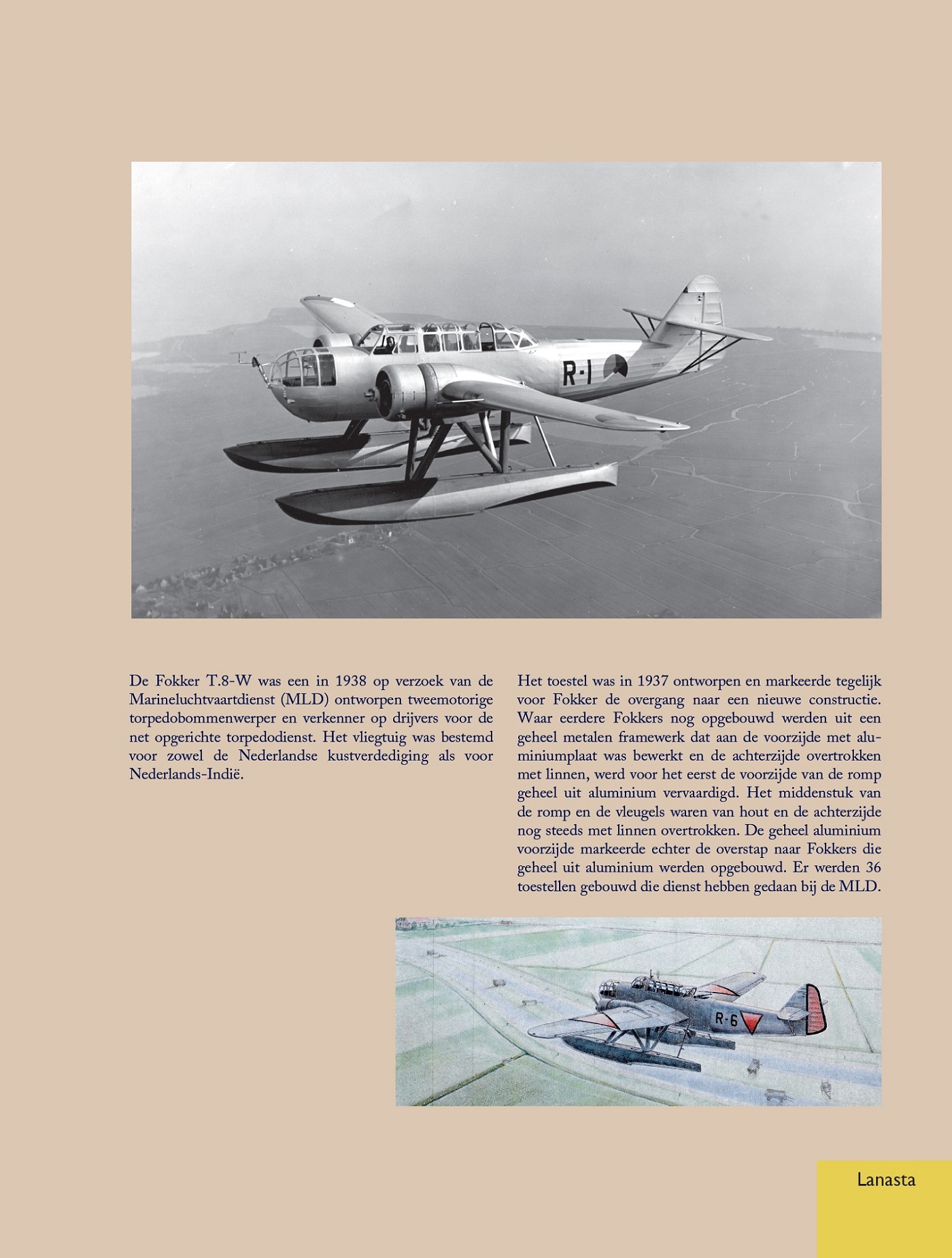 Achterkant van Fokker T.8w