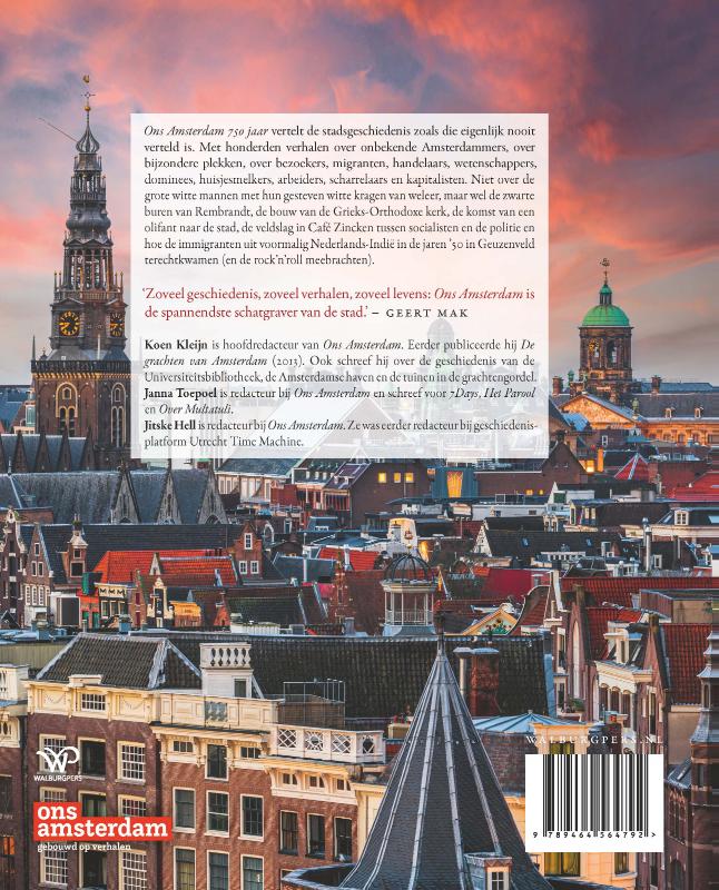Achterkant van Ons Amsterdam 750 jaar